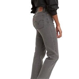 Levi's Women's Wedgie Straight Leg Gray Wash Jeans